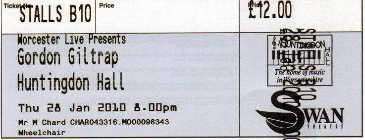 GORDON GILTRAP Ticket